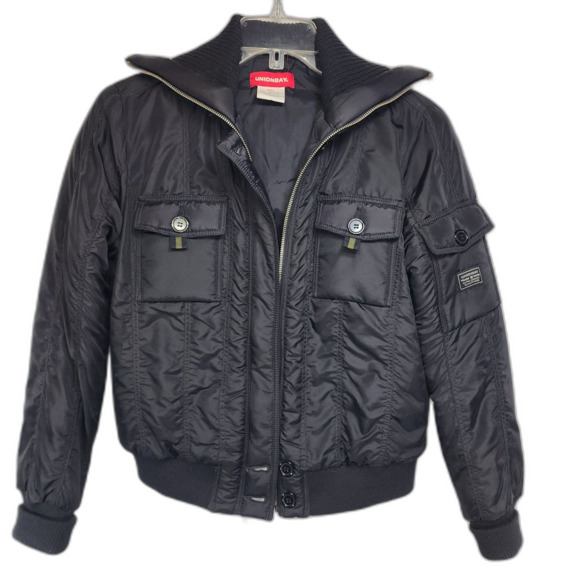 Vintage Unionbay Black Bomber Jacket Coat Size S